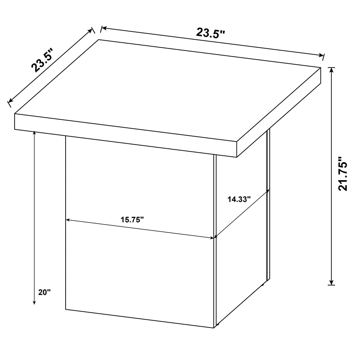 Exeter - Square Table