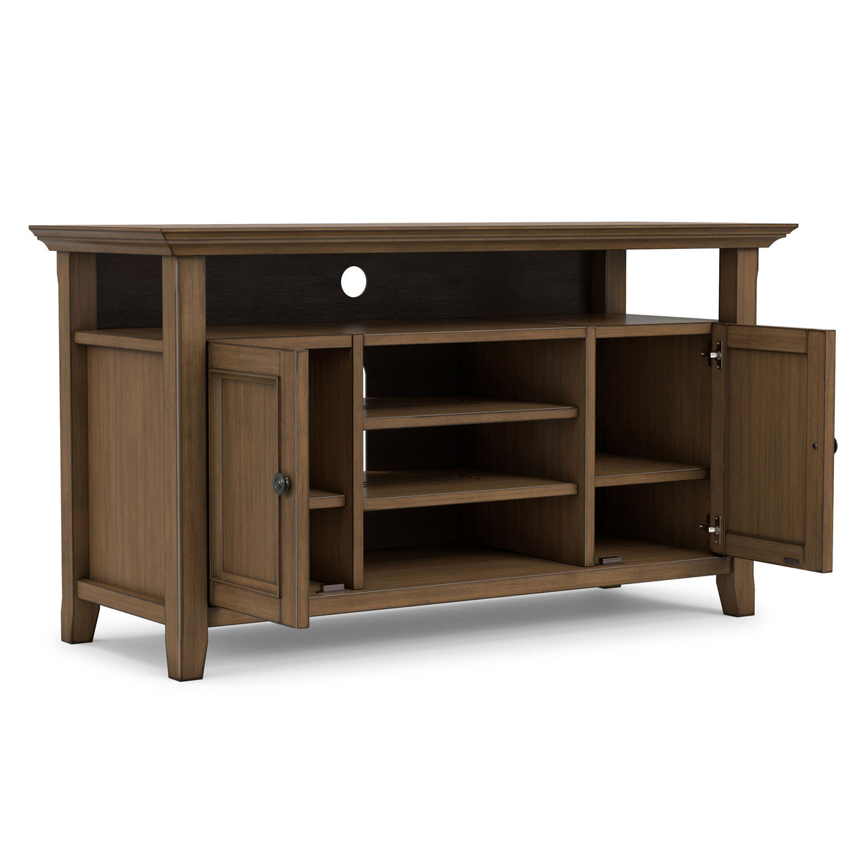 Amherst - TV Media Stand - Rustic Natural Aged Brown