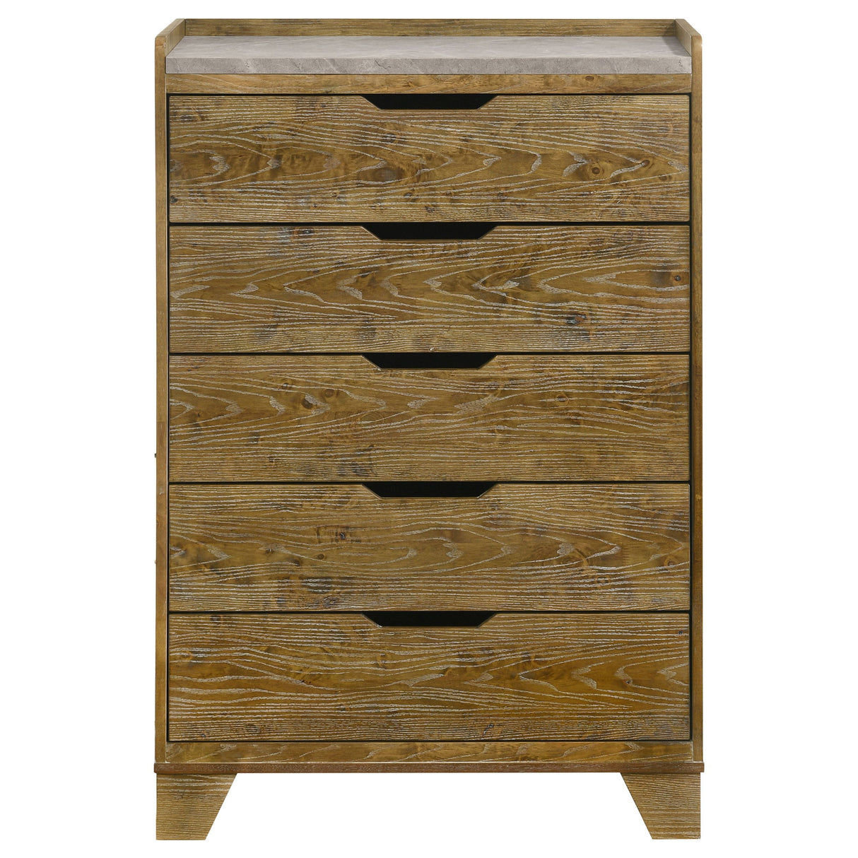 Packard - 5 Drawer Chest - Oak