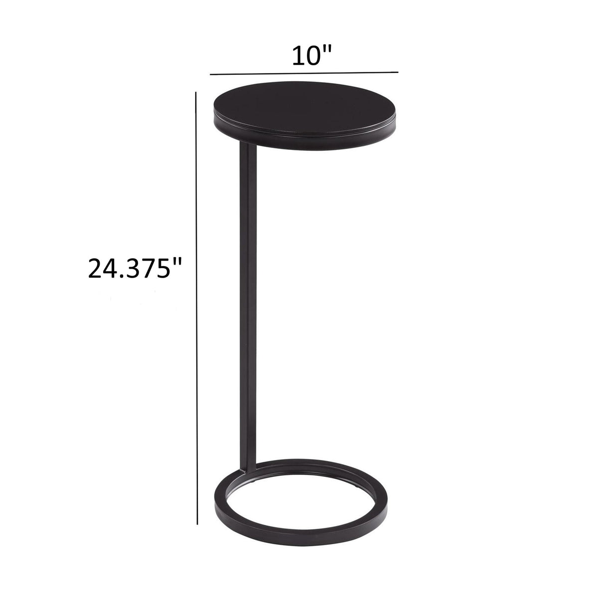 Yancey - Round Accent Table - Antique Bronze