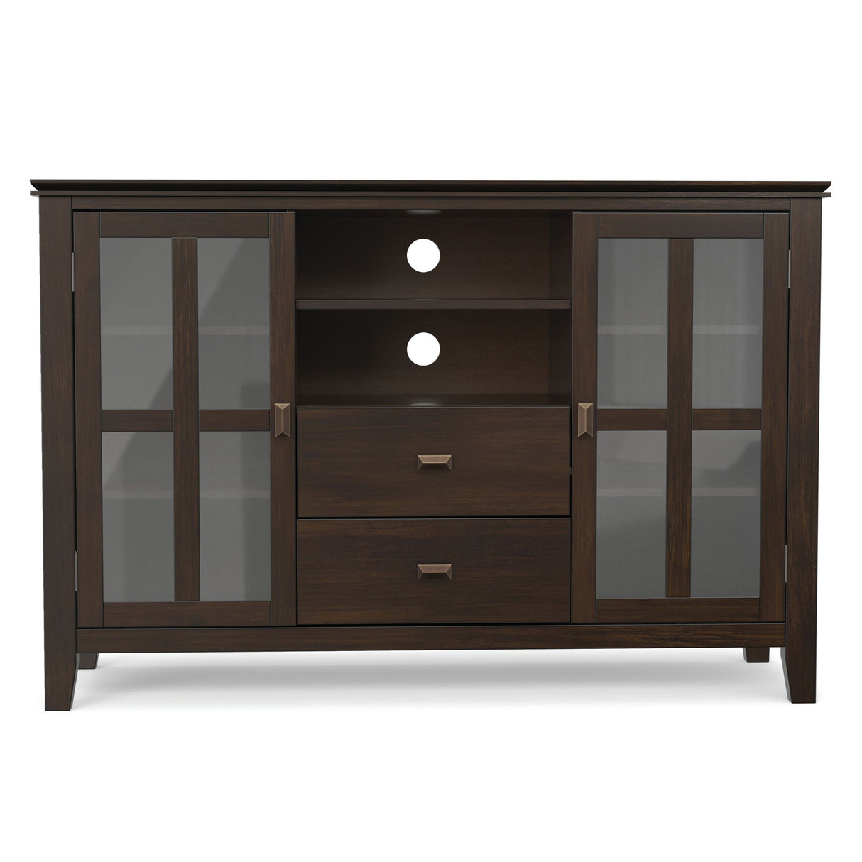Artisan - Tall TV Media Stand - Dark Chestnut Brown