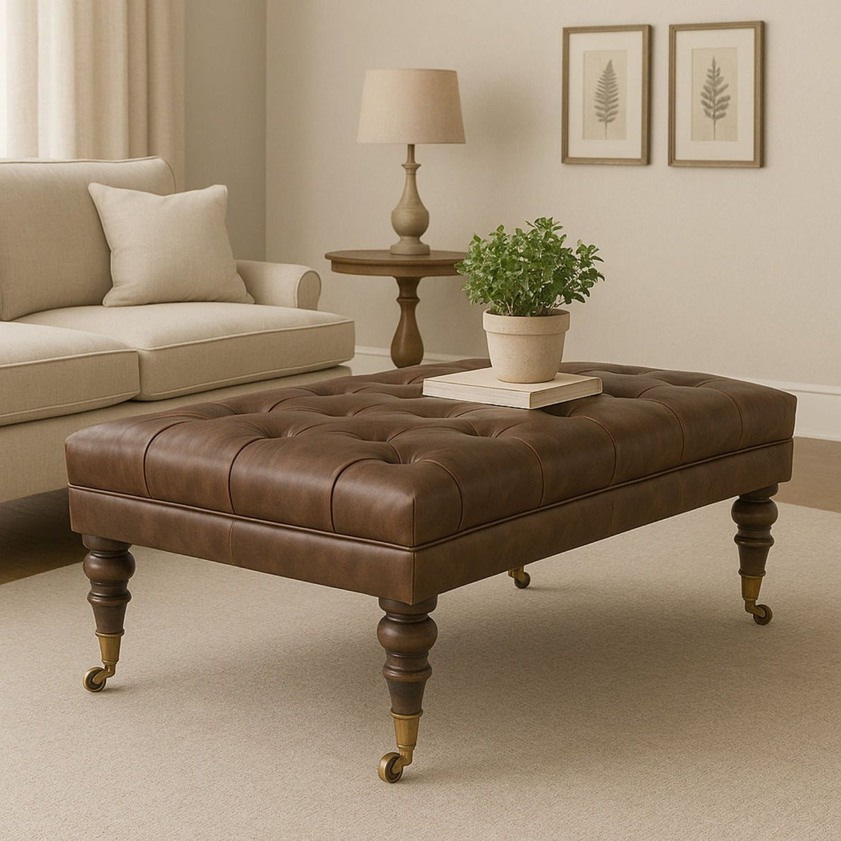 Buffalo - Ottoman With Castor Legs