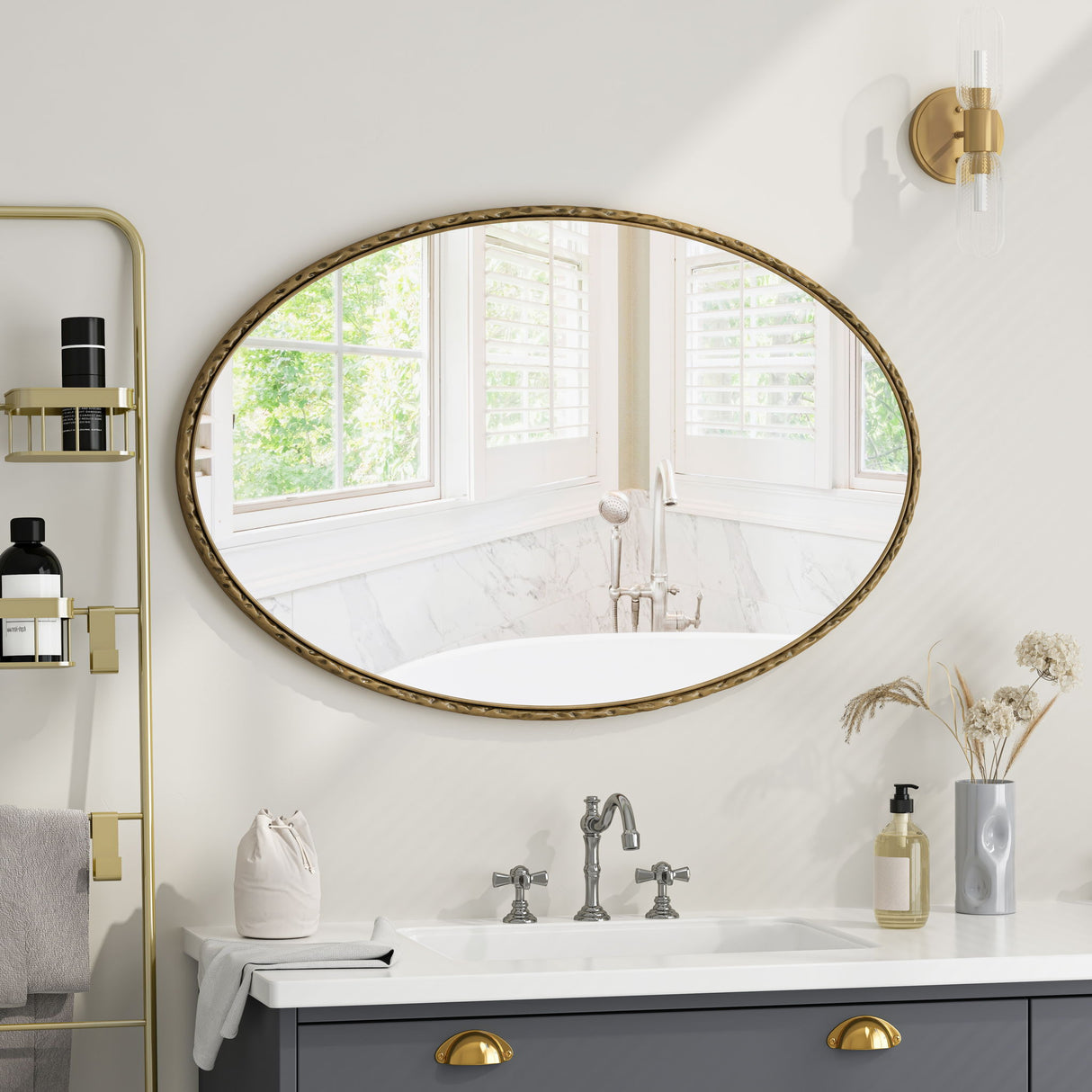 Art Oval Retro Mirror, Wall Hanging