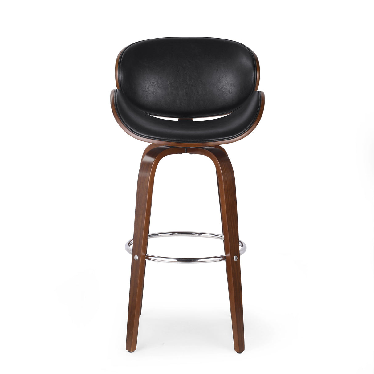 Lumos - Mid Century Modern Upholstered Swivel Barstool