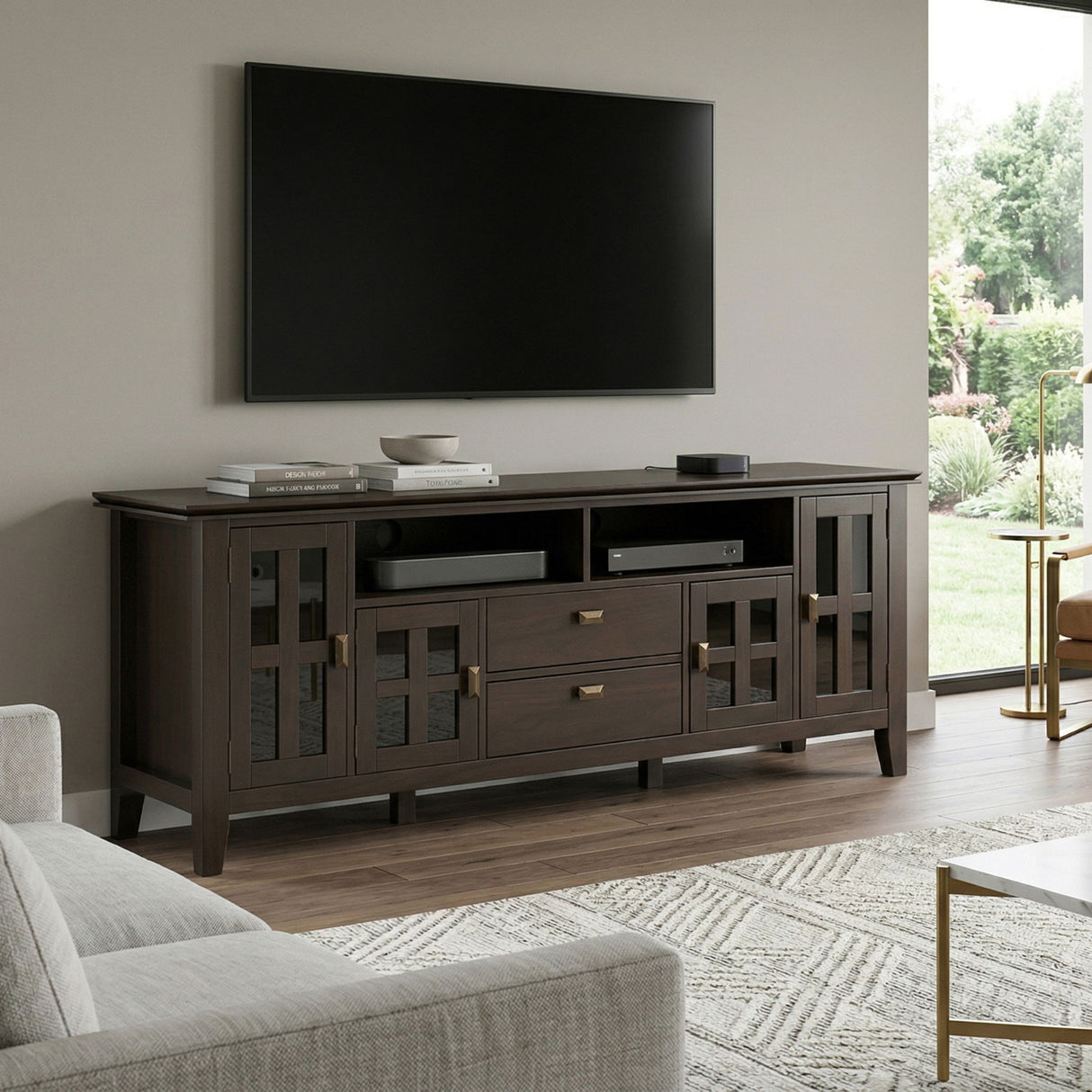 Artisan - TV Media Stand - Tobacco Brown