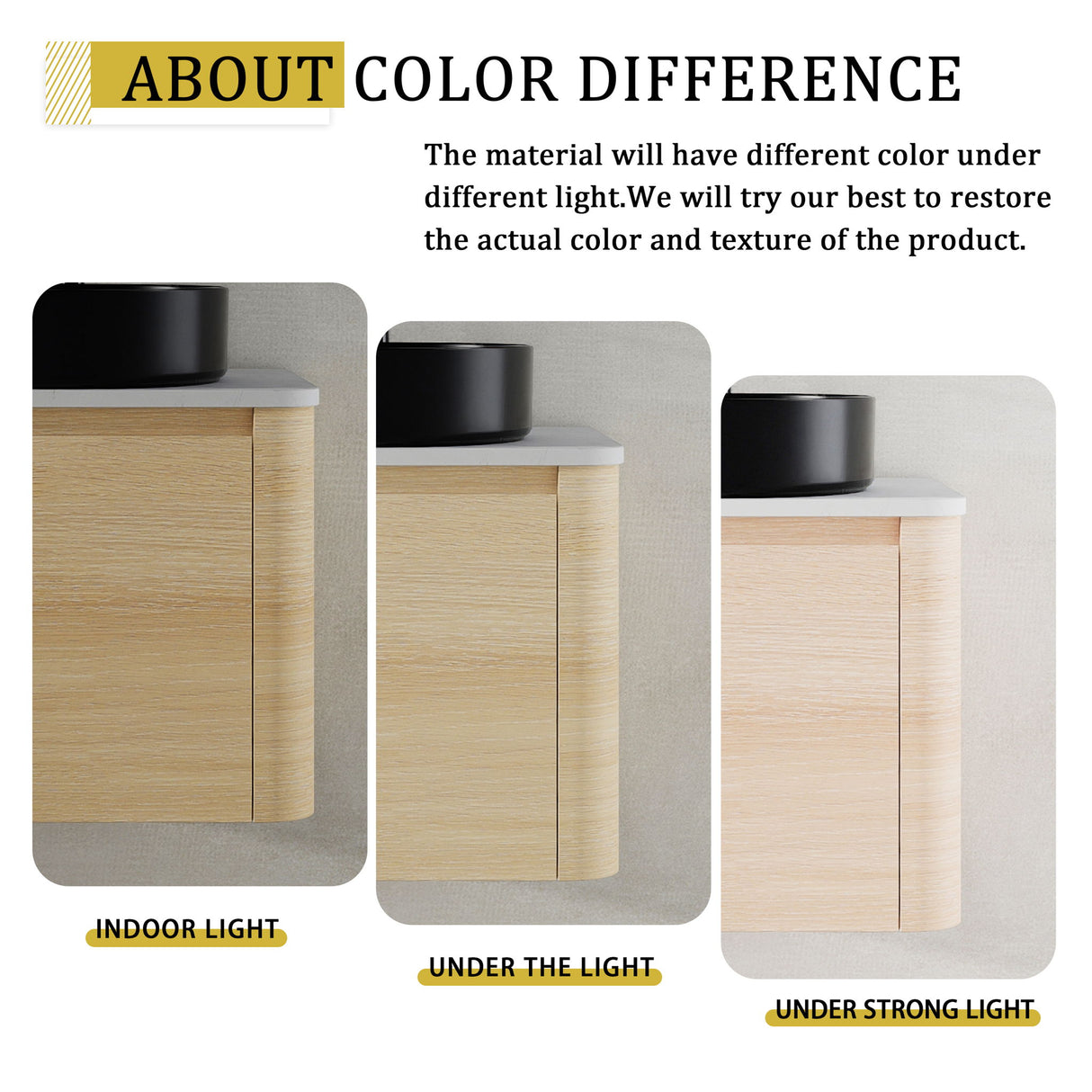 Mounted Bathroom Vanity With Art Sink, 1 Storage Shelf, Soft Close Door