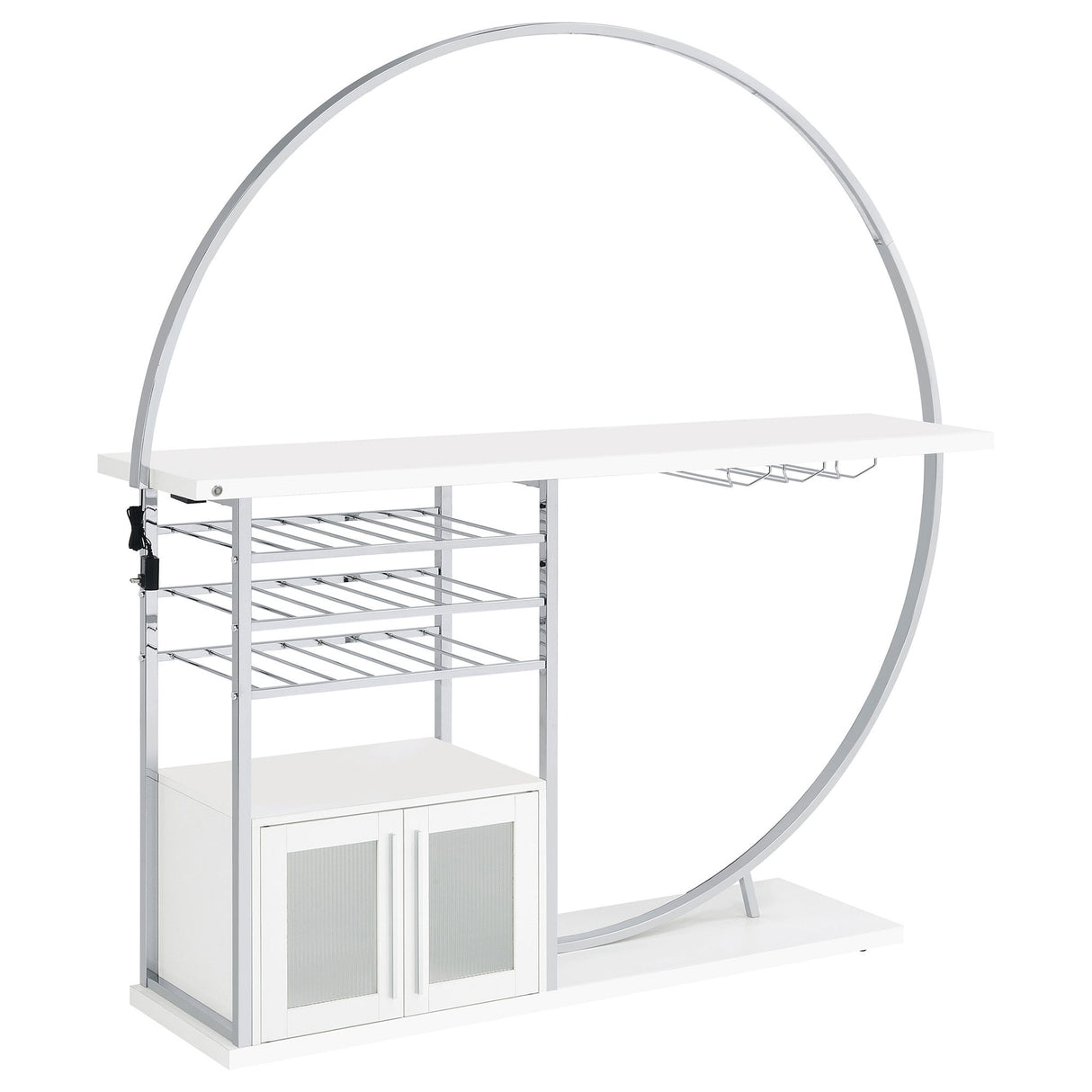 Casey - 2 Door Home Bar Storage Bar With Customizable Lighting - White