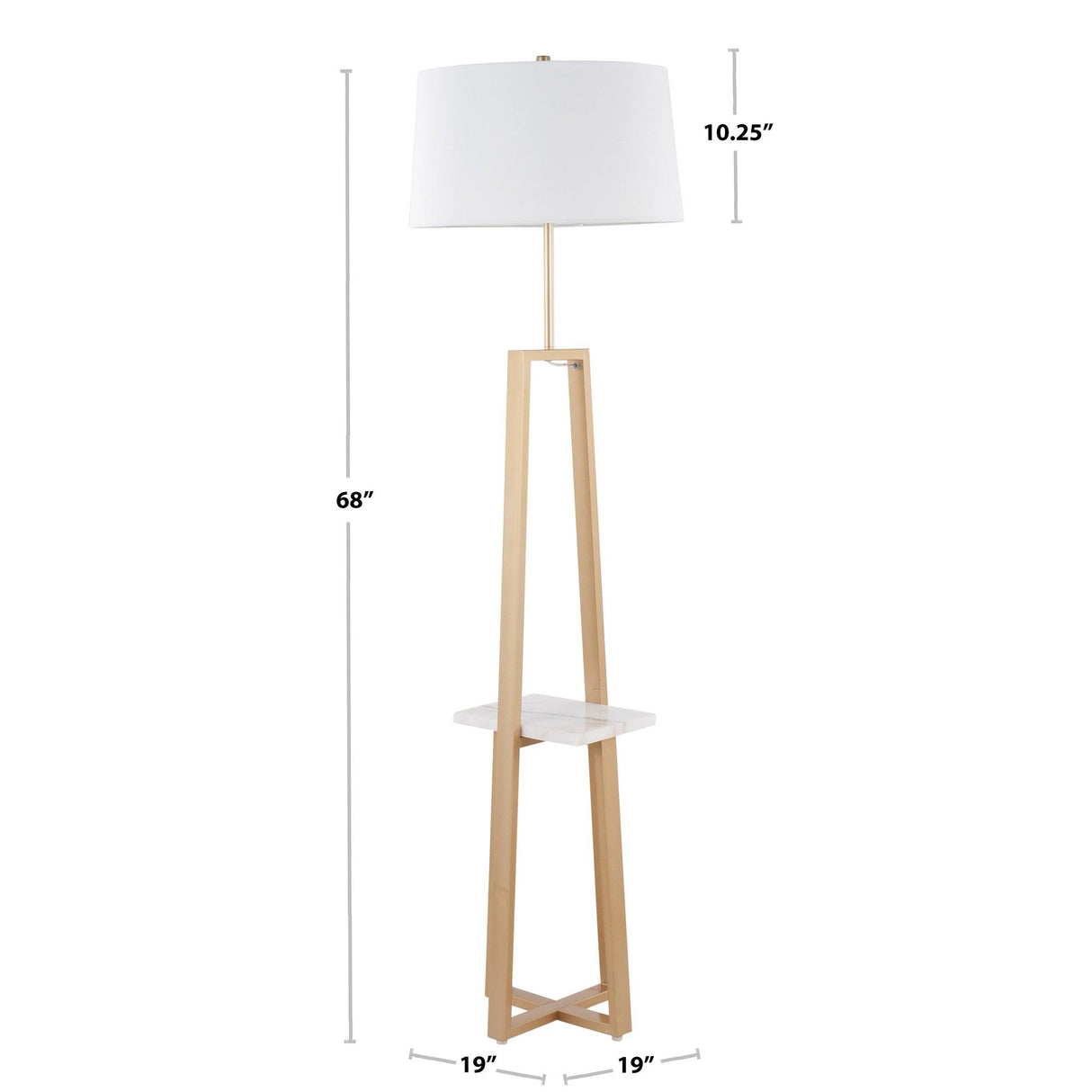 Cosmo - Shelf Contemporary / Glam Floor Lamp