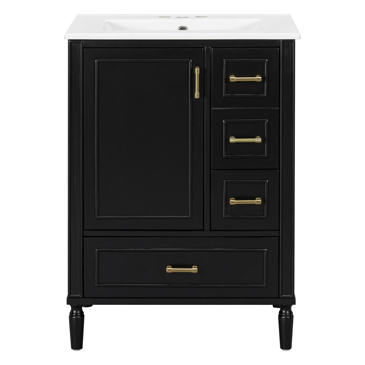 Traditional Bathroom Vanity Set With Soft Close Doors