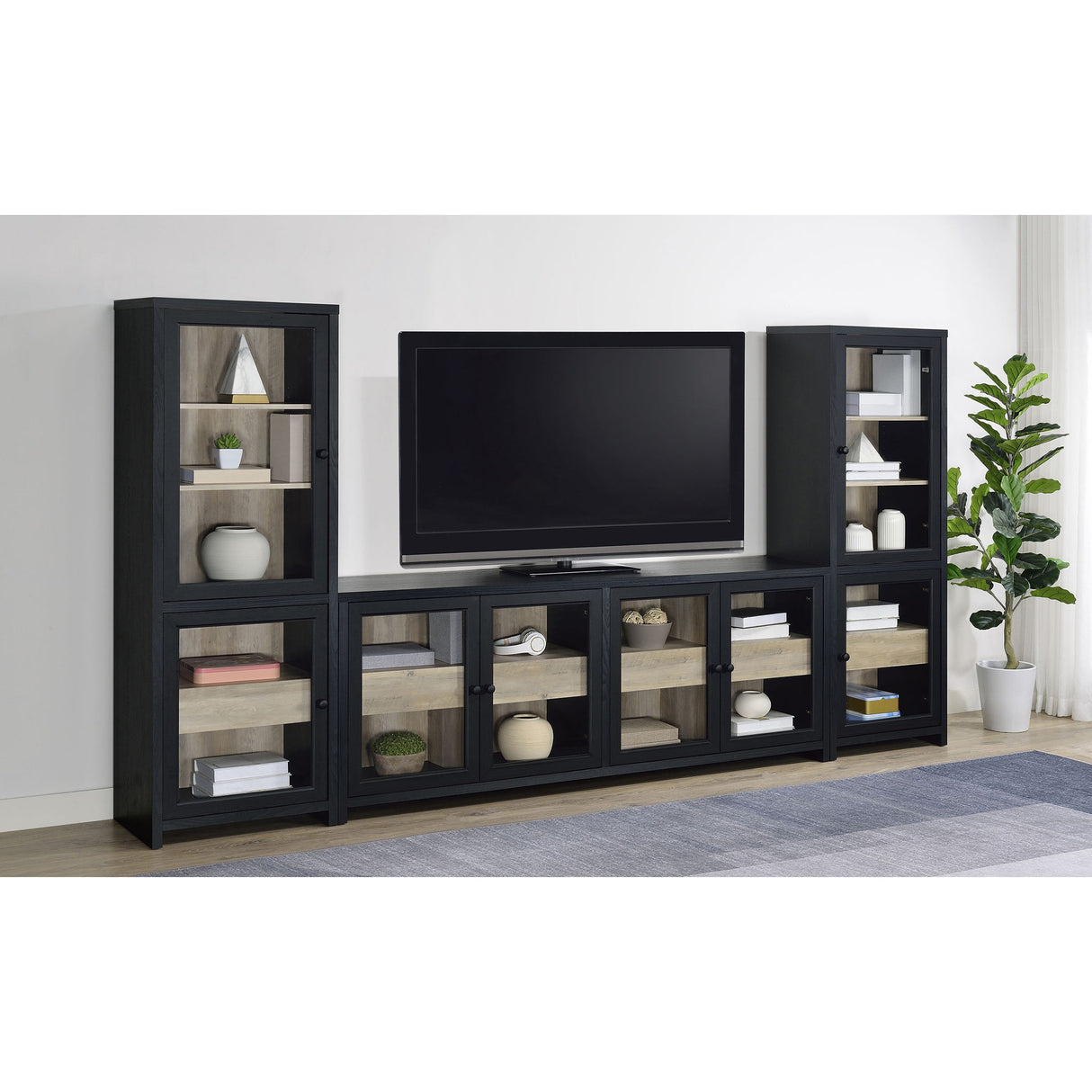 Kennison - 3 Piece Entertainment Center - Black