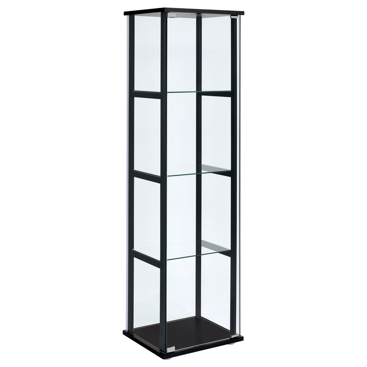 Serena - 4 Shelf Curio Cabinet - Black