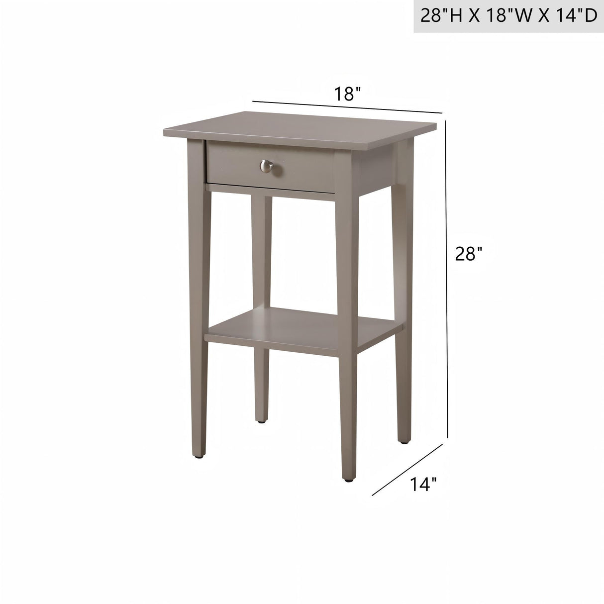 Dalton - Nightstand - Silver Champagne