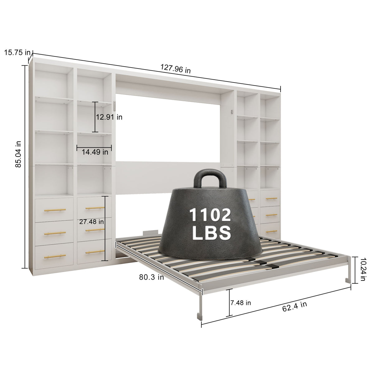 Multifunctional Vertical Murphy Wall Bed