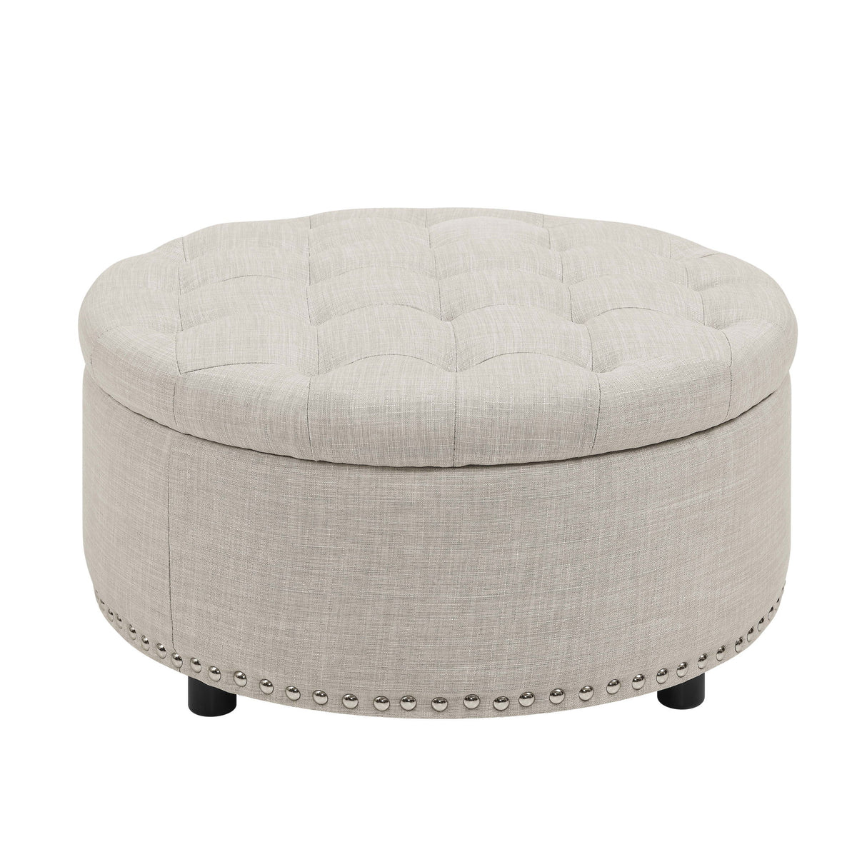 Tufted Storage Ottoman With Upholstery