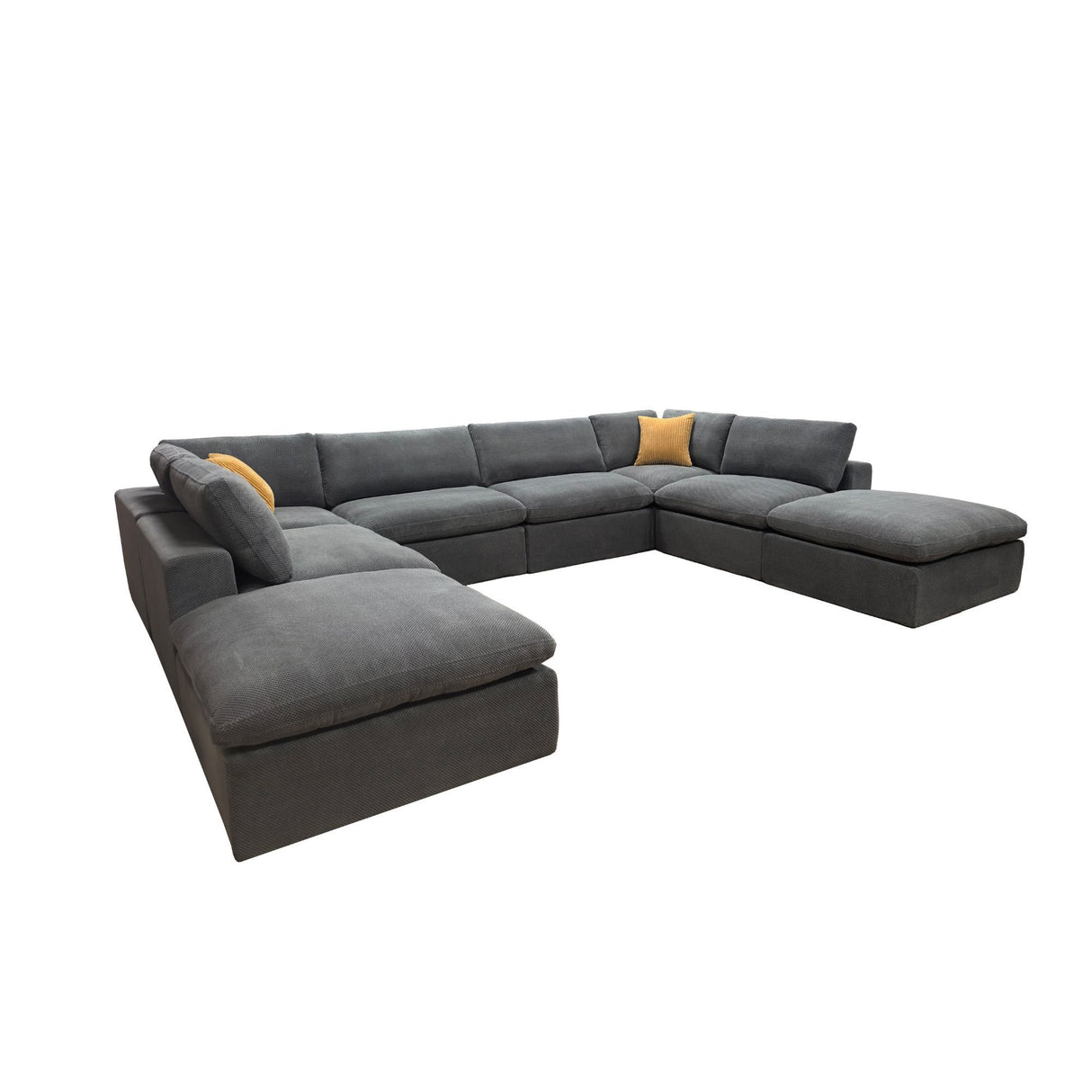 Custom Configuration Modular Sectional & Toss Pillows
