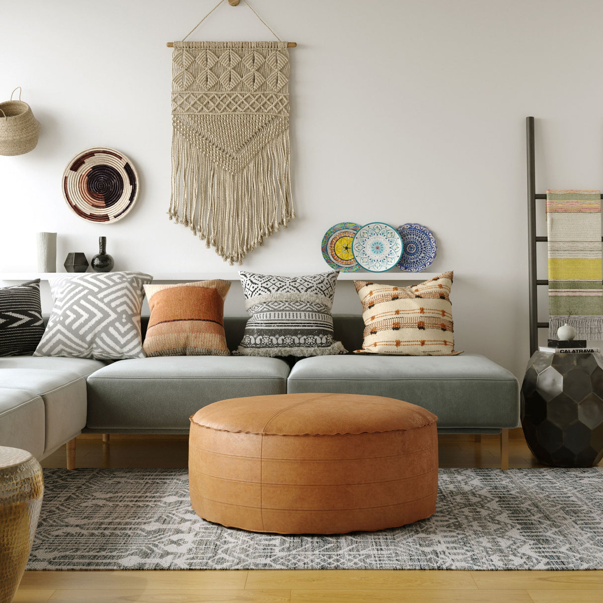 Brody - Round Pouf