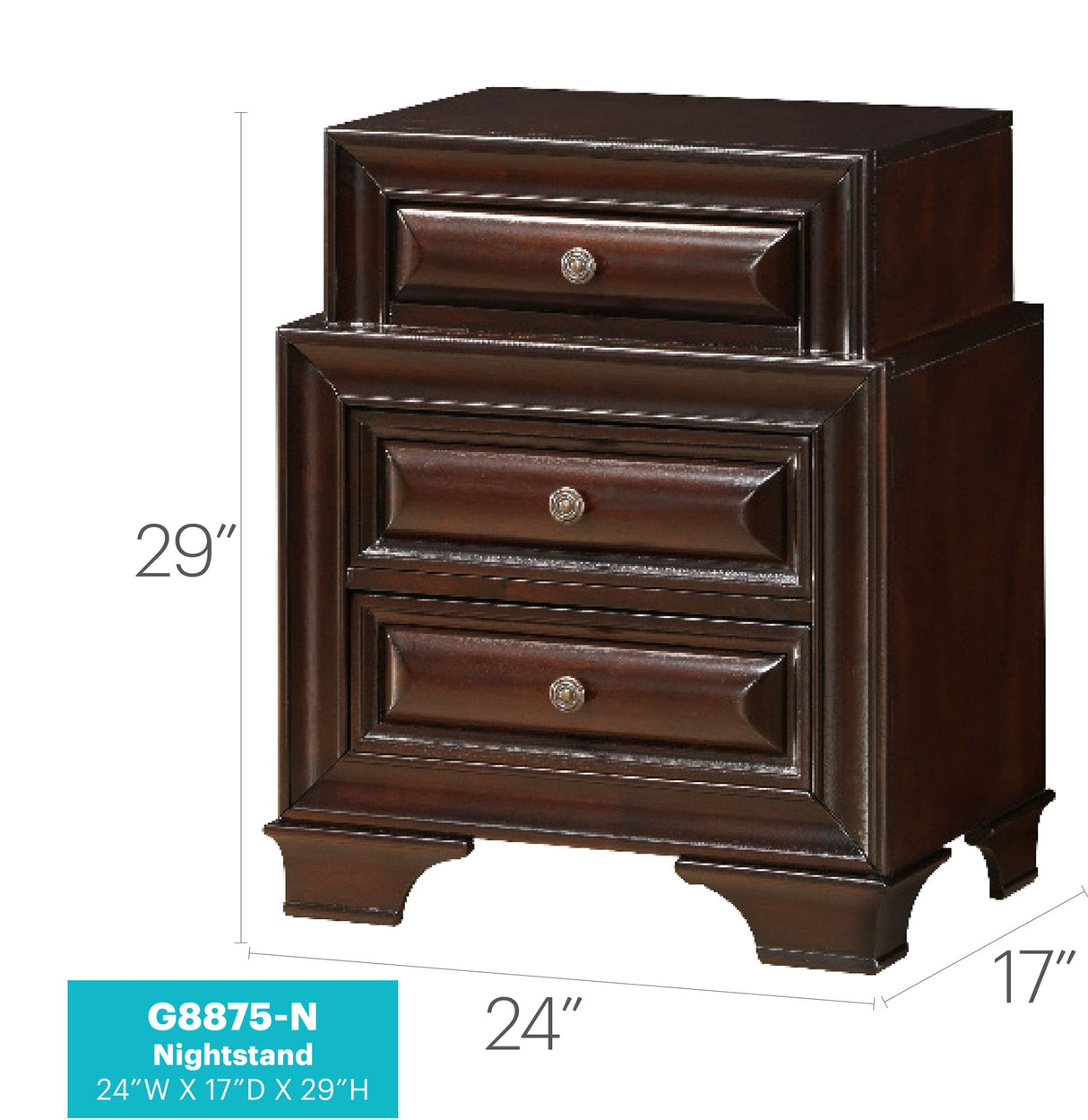 LaVita - Nightstand - Cappuccino
