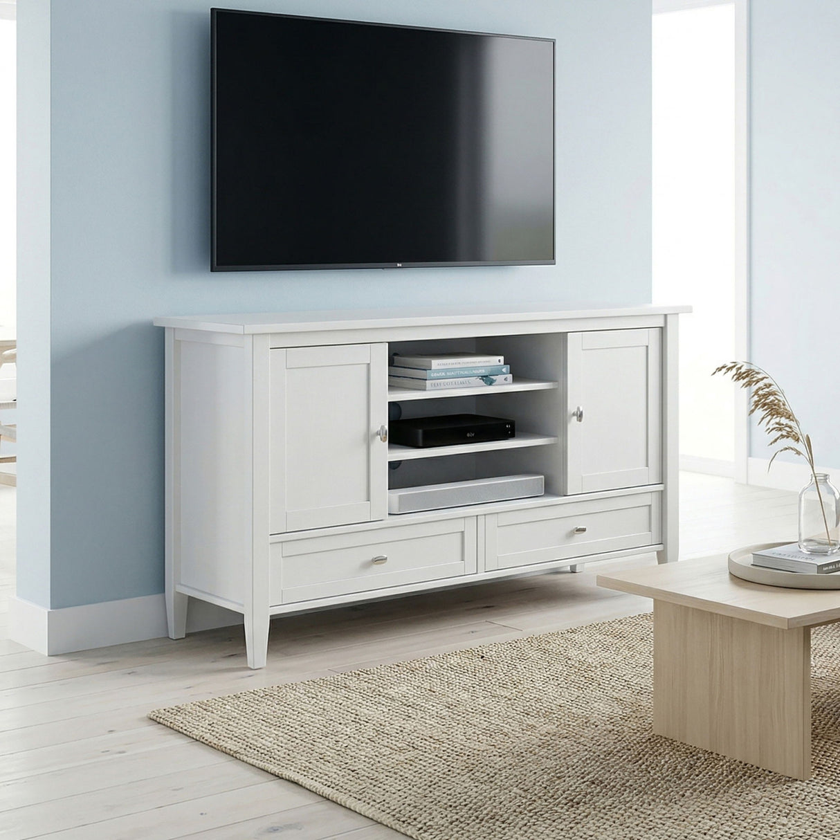 Warm Shaker - Transitional Style TV Media Stand