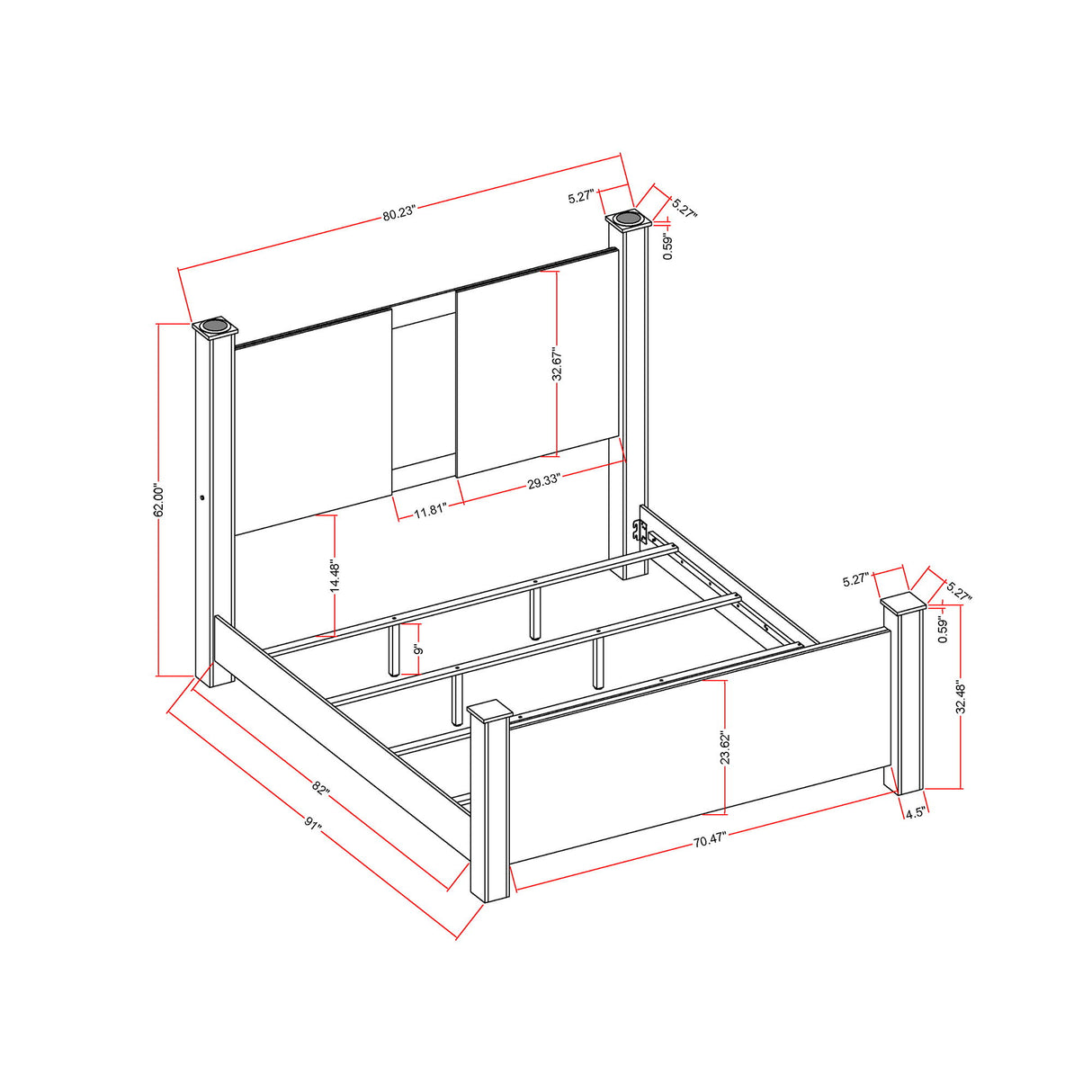 Lorenzo - Bed With Speakers And Glittered Detailing