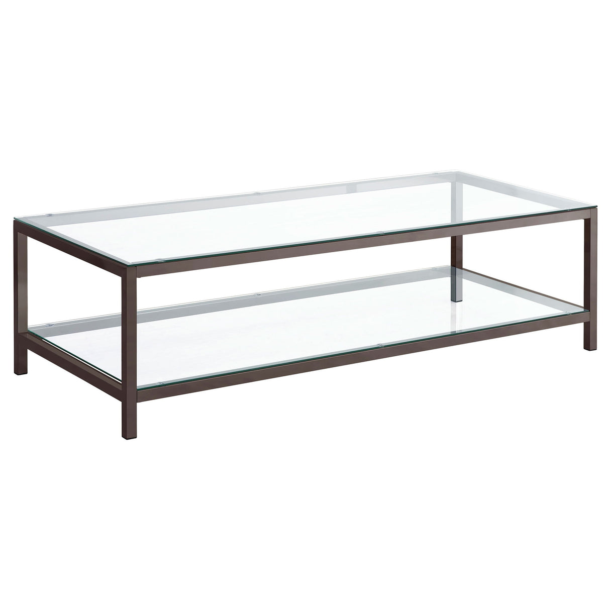 Natasha - 1 Shelf Coffee Table - Nickel