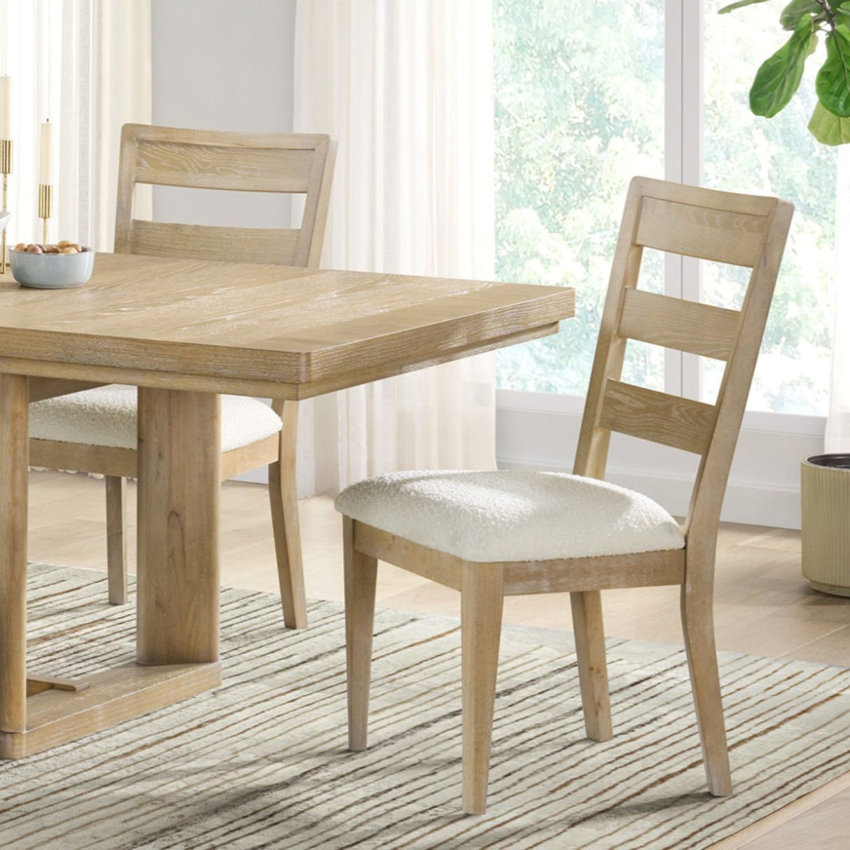 Upholstered Dining Chair (Set of 2) - Brown