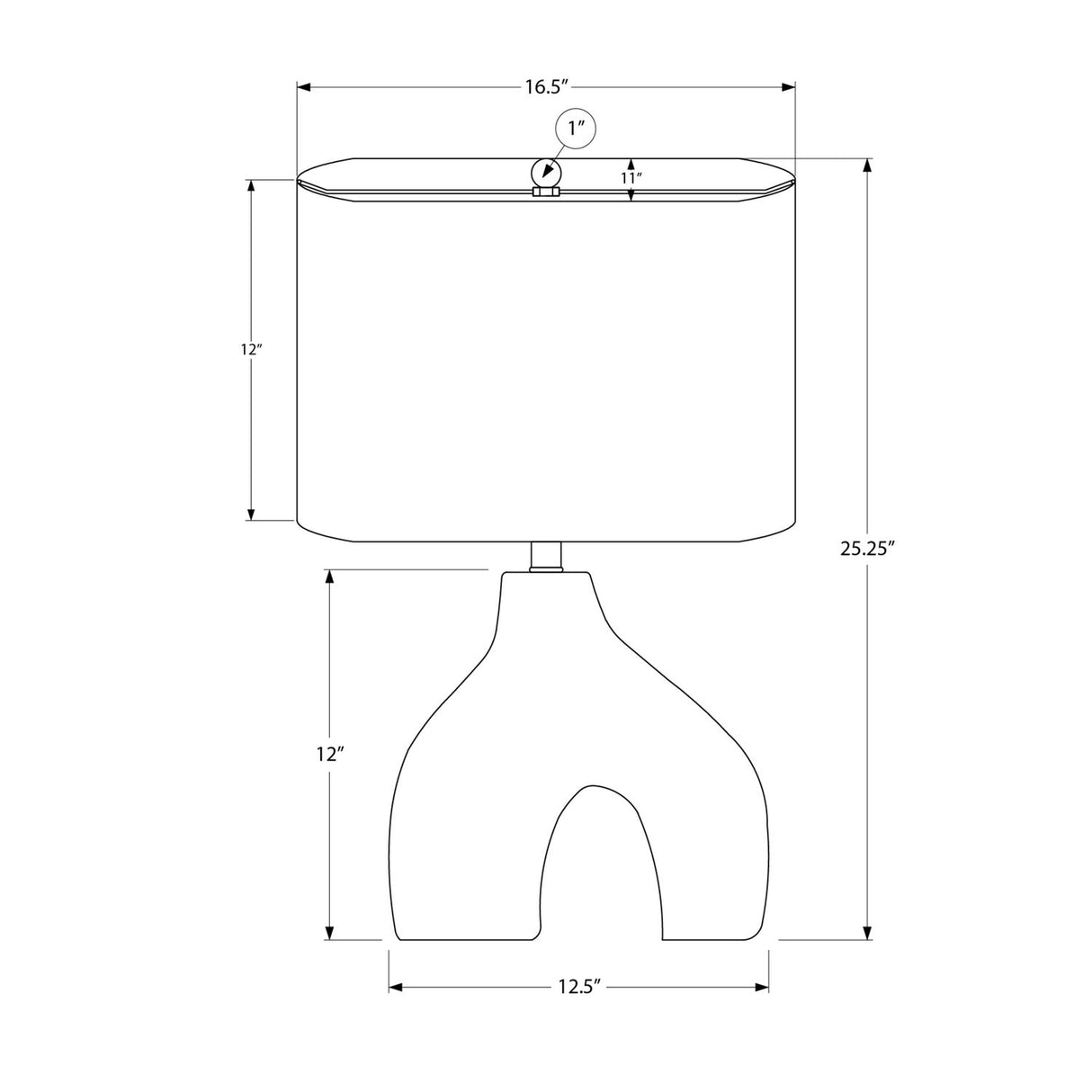 Contemporary Table Lamp With Shade