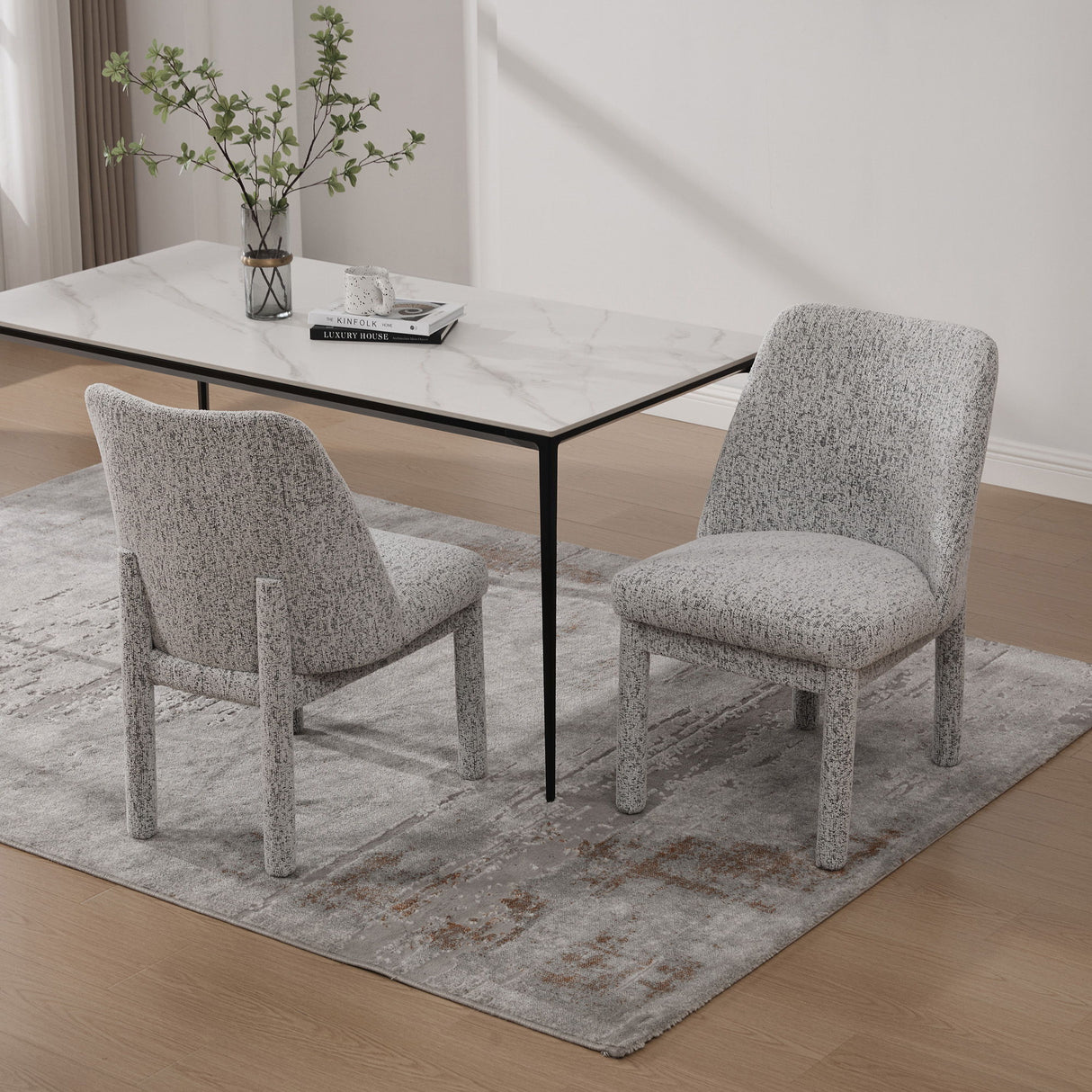 Wide Minimalist Dining Chair