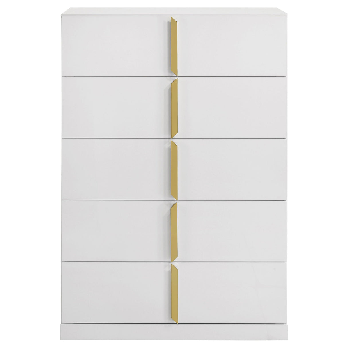 Lauryn - 5 Drawer Bedroom Chest - Gloss White