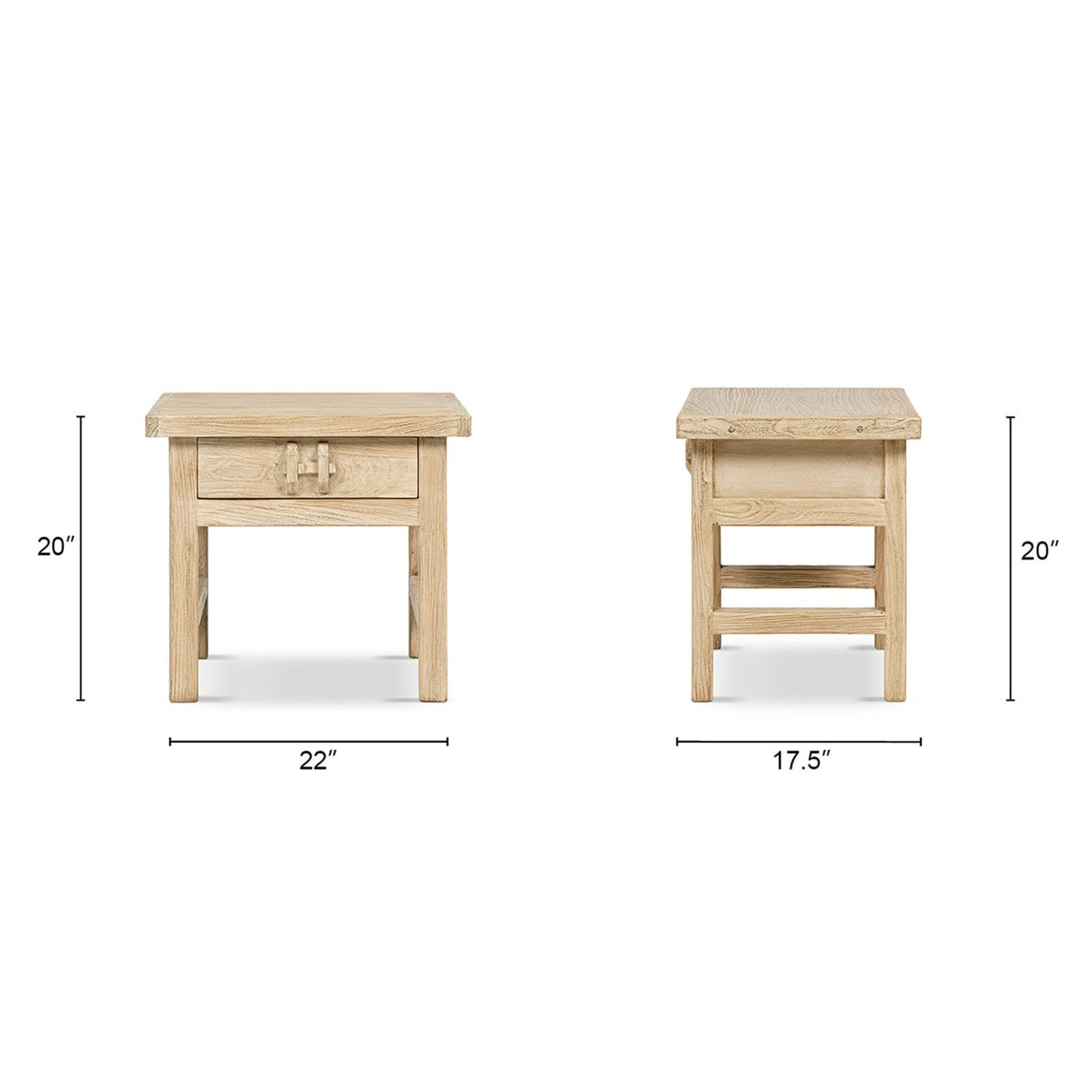 Rowan - Side Table With Drawer - Light Brown