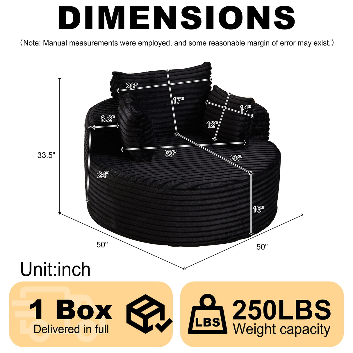 Modern Single Sofa With Backrest Pillow For Living Room
