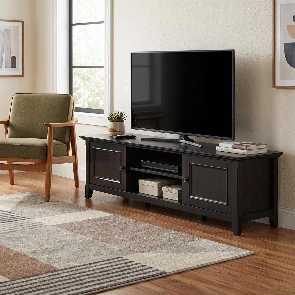 Amherst - Low TV Media Stand - Hickory Brown