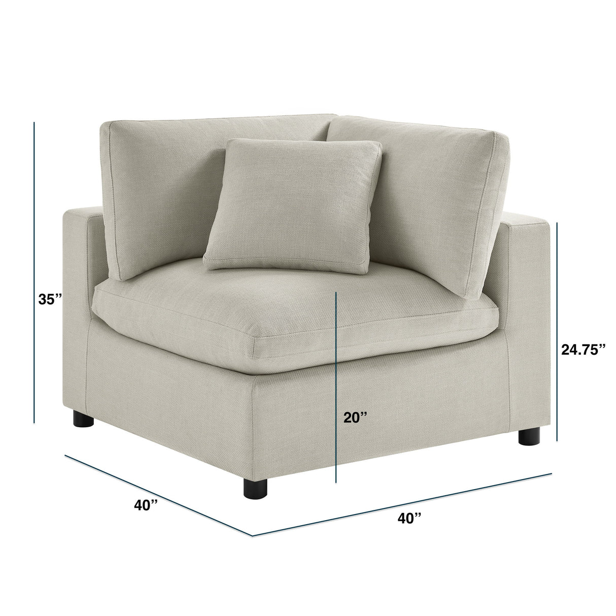 Cassandra - Corner Wedge Chair
