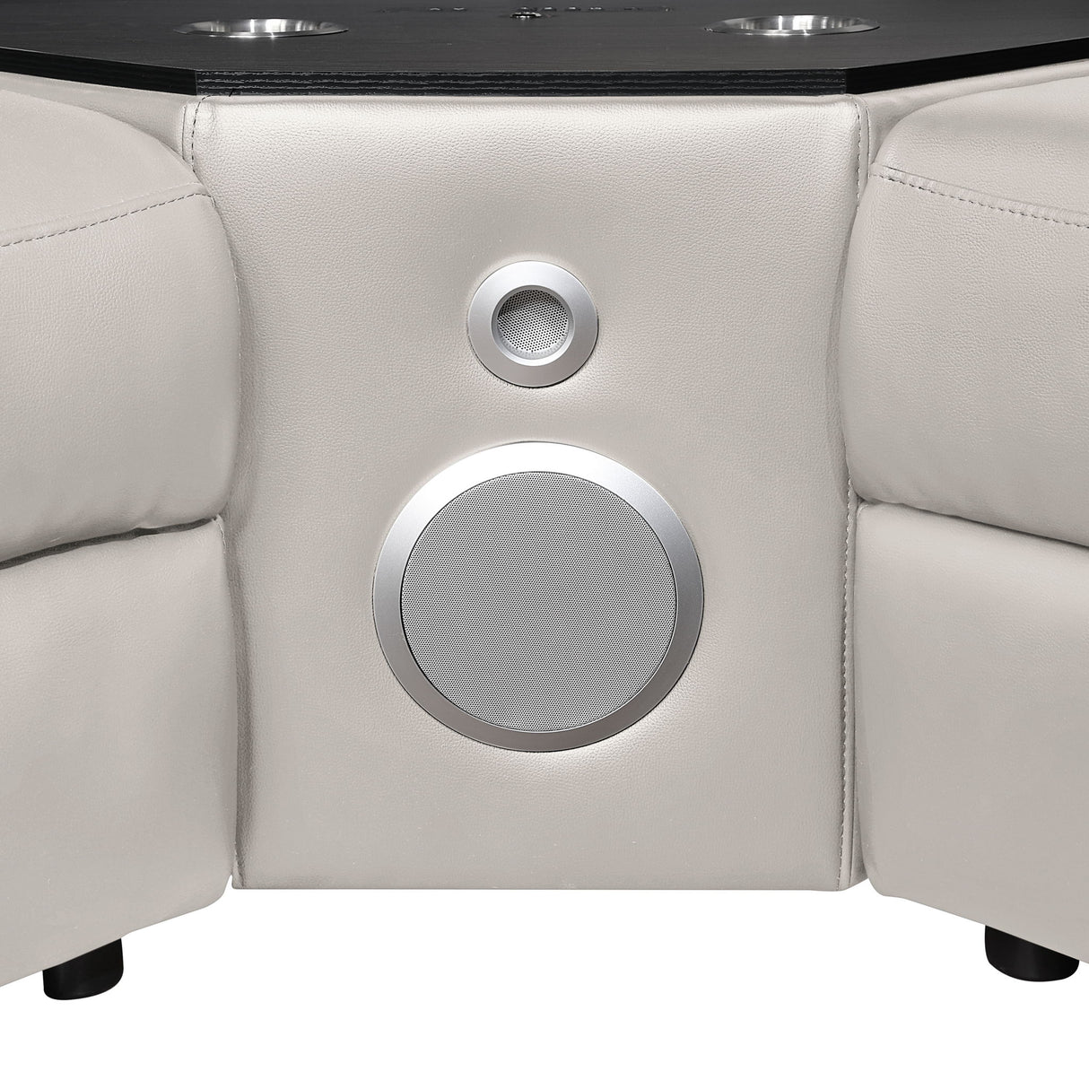 Nova - Sectional With Bluetooth Speaker, LED And Lifting Wine Cabinet
