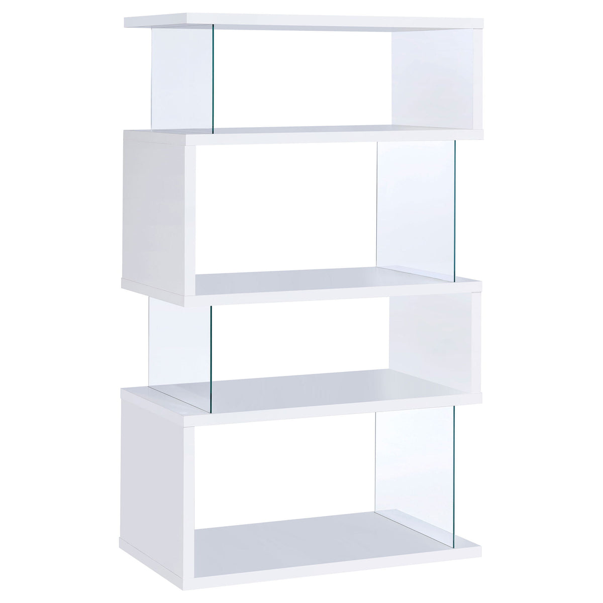 Elias - 4 Shelf Bookshelf With Zigzag Design
