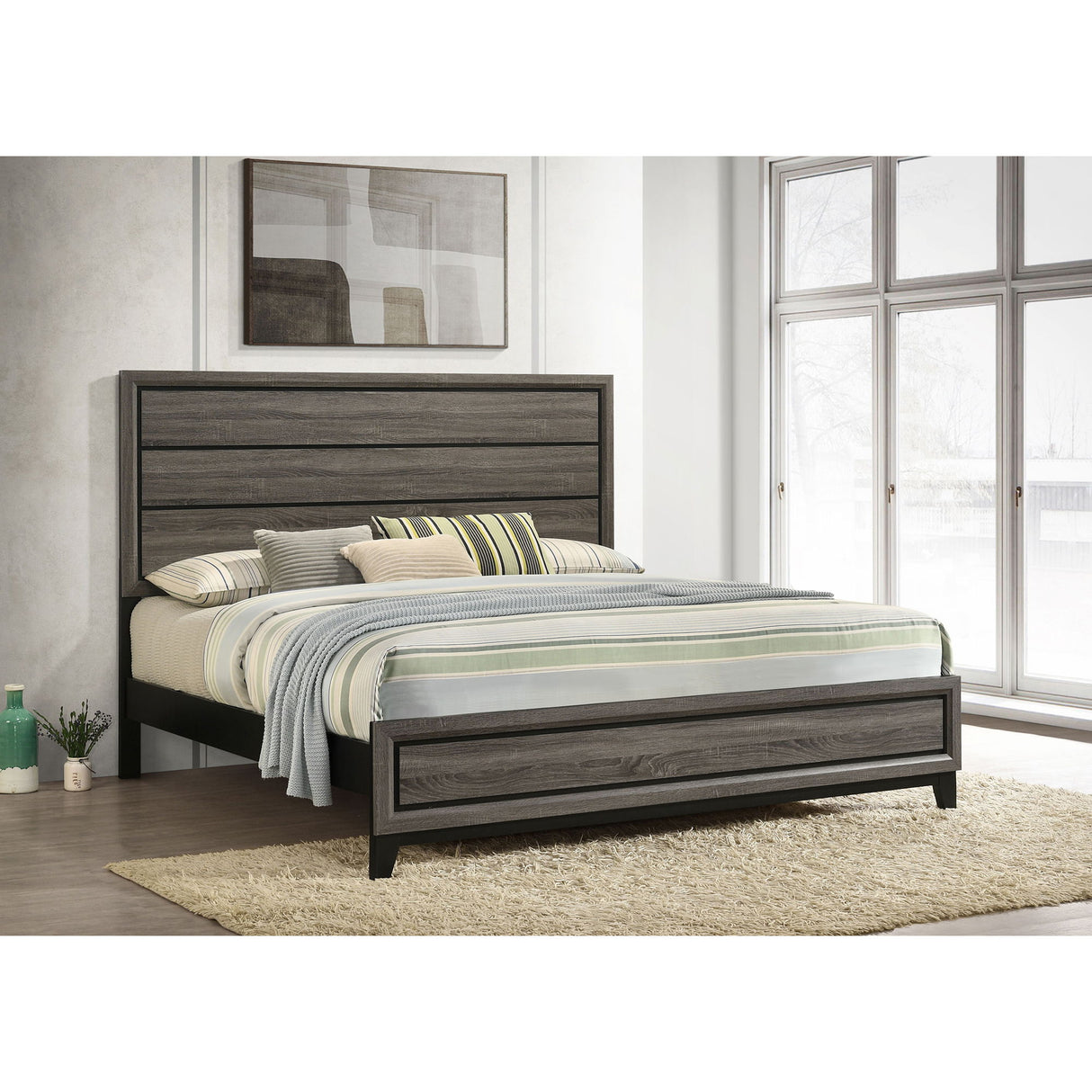 Carina - Eastern King Bed - Oak