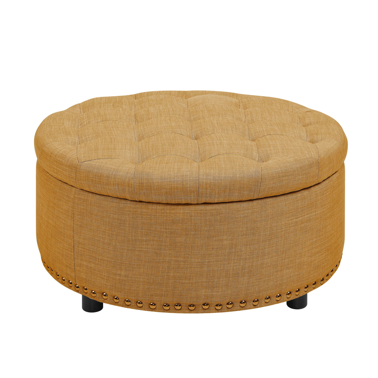 Tufted Storage Ottoman With Upholstery
