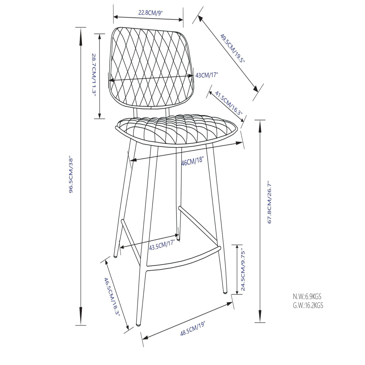 Raya - Upholstered Counter Height Stool (Set of 2)