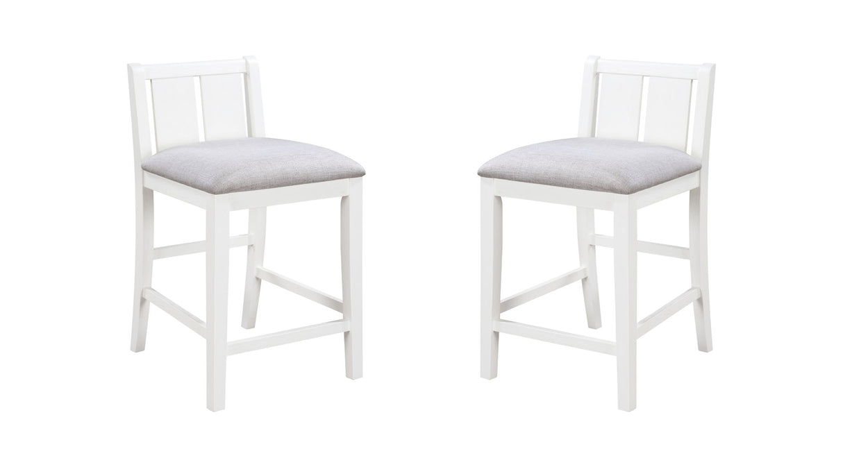 Graham - 3 Piece Small Space Counter Height Dining Table With Shelves And 2 Chairs (Set of 3)
