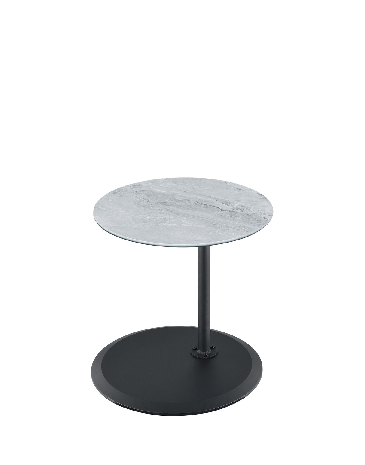 Orbit - End Table With Height Adjustable Marble Textured Top - Gray