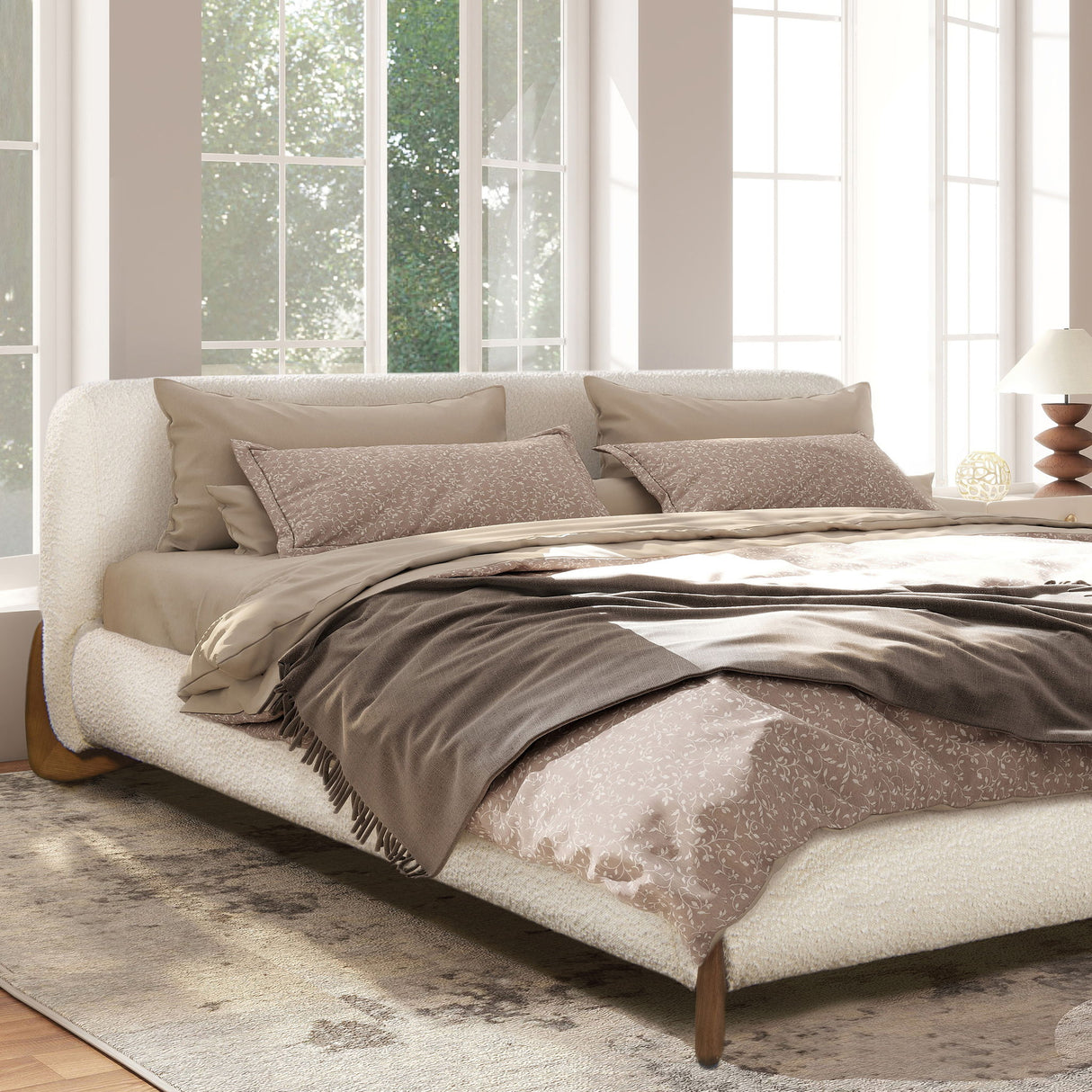 Alpine - Puffy Modern Platform Bed