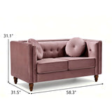 Chesterfield Loveseat 2 Seater Couch For Living Room