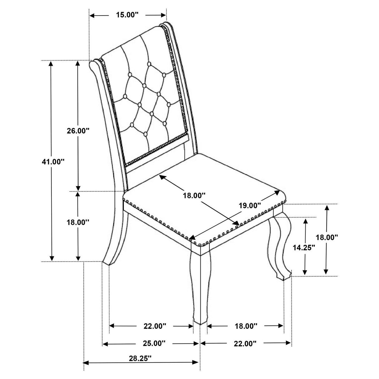 Fremont - Tufted Back Dining Chair (Set of 2)