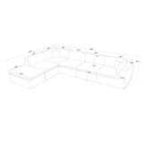 Custom Configuration Modular Sectional With Toss Pillows
