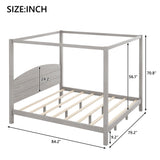 anopy Platform Bed With Headboard And Support Legs