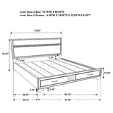 California King Storage Platform Bed With 2 Drawer - White