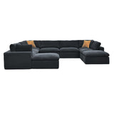 Custom Configuration Modular Sectional With Toss Pillows