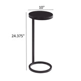 Yancey - Round Accent Table - Antique Bronze