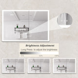 Bathroom Medicine Cabinet With Lights, LED Medicine Cabinet With Mirror, Lighted Medicine Cabinet With Defogger