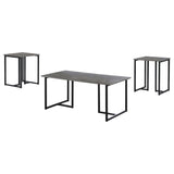 3 Piece Occasional Set With Smooth Top - Gray