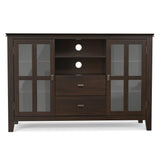 Artisan - Tall TV Media Stand - Dark Chestnut Brown